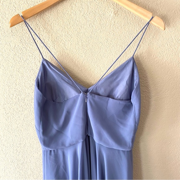 Jenny Yoo Inesse Chiffon Gown in Bluebell - Picture 5 of 9